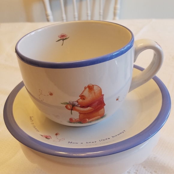 Disney Simply Pooh WinnieThe Pooh  Large Cup Mug Saucer Set - Picture 3 of 12